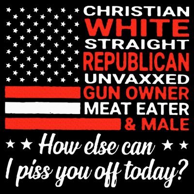 Christian White Straight Republican Unvaxxed Gun Owner Meat T-Shirt
