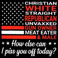 Christian White Straight Republican Unvaxxed Gun Owner Meat Button