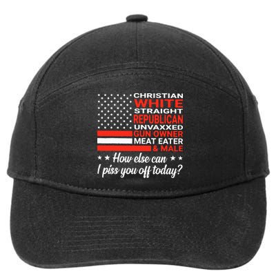 Christian White Straight Republican Unvaxxed Gun Owner Meat 7-Panel Snapback Hat