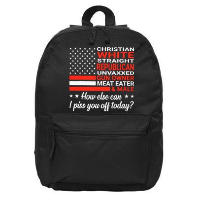 Christian White Straight Republican Unvaxxed Gun Owner Meat 16 in Basic Backpack