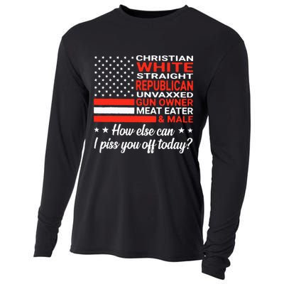 Christian White Straight Republican Unvaxxed Gun Owner Meat Cooling Performance Long Sleeve Crew