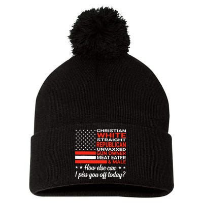 Christian White Straight Republican Unvaxxed Gun Owner Meat Pom Pom 12in Knit Beanie
