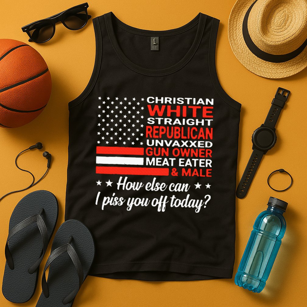 Christian White Straight Republican Unvaxxed Gun Owner Meat Tank Top