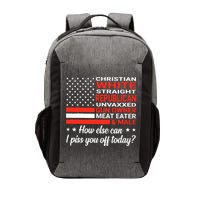 Christian White Straight Republican Unvaxxed Gun Owner Meat Vector Backpack