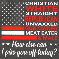 Christian White Straight Republican Unvaxxed Gun Owner Meat Vector Backpack