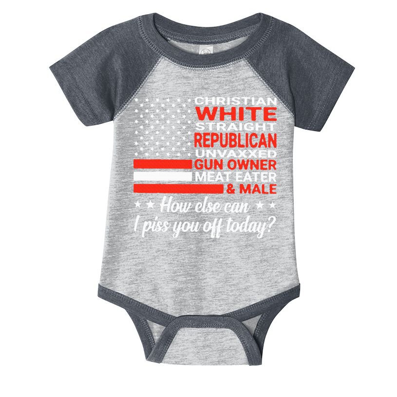 Christian White Straight Republican Unvaxxed Gun Owner Meat Infant Baby Jersey Bodysuit