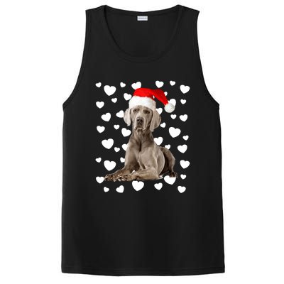 Christmas Weimaraner Santa Hat Holiday Dog Mom Dad Xmas Cute Gift PosiCharge Competitor Tank