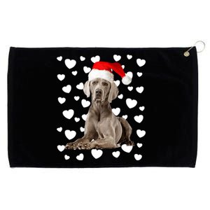 Christmas Weimaraner Santa Hat Holiday Dog Mom Dad Xmas Cute Gift Grommeted Golf Towel