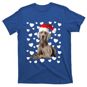 Christmas Weimaraner Santa Hat Holiday Dog Mom Dad Xmas Cute Gift T-Shirt