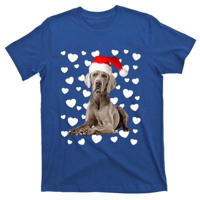 Christmas Weimaraner Santa Hat Holiday Dog Mom Dad Xmas Cute Gift T-Shirt