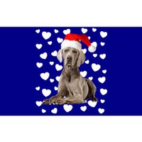 Christmas Weimaraner Santa Hat Holiday Dog Mom Dad Xmas Cute Gift Bumper Sticker