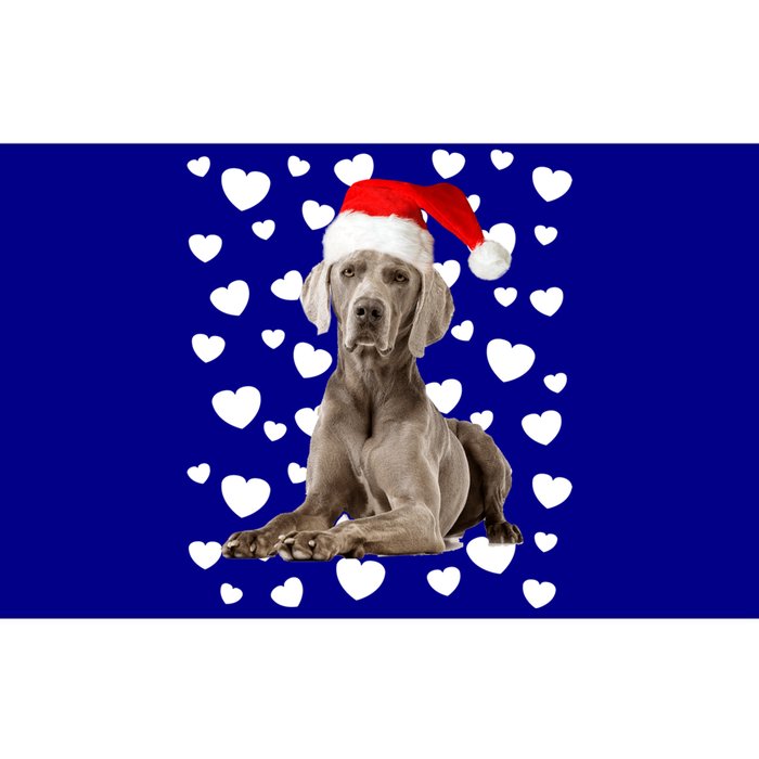 Christmas Weimaraner Santa Hat Holiday Dog Mom Dad Xmas Cute Gift Bumper Sticker