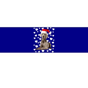 Christmas Weimaraner Santa Hat Holiday Dog Mom Dad Xmas Cute Gift Bumper Sticker