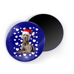 Christmas Weimaraner Santa Hat Holiday Dog Mom Dad Xmas Cute Gift Magnet