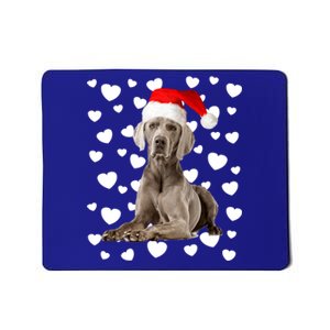 Christmas Weimaraner Santa Hat Holiday Dog Mom Dad Xmas Cute Gift Mousepad