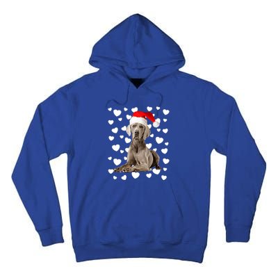 Christmas Weimaraner Santa Hat Holiday Dog Mom Dad Xmas Cute Gift Tall Hoodie