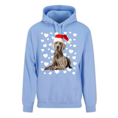 Christmas Weimaraner Santa Hat Holiday Dog Mom Dad Xmas Cute Gift Unisex Surf Hoodie