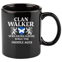Clan Walker Scottish Family Kilt Tartan Lion 11oz C Handle Ceramic Mug