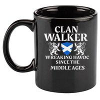 Clan Walker Scottish Family Kilt Tartan Lion 11oz C Handle Ceramic Mug
