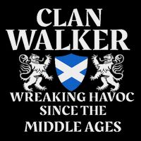 Clan Walker Scottish Family Kilt Tartan Lion Drawstring Bag
