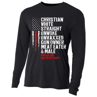 Christian White Straight Unwoke Unvaxxed Gun Owner Cooling Performance Long Sleeve Crew