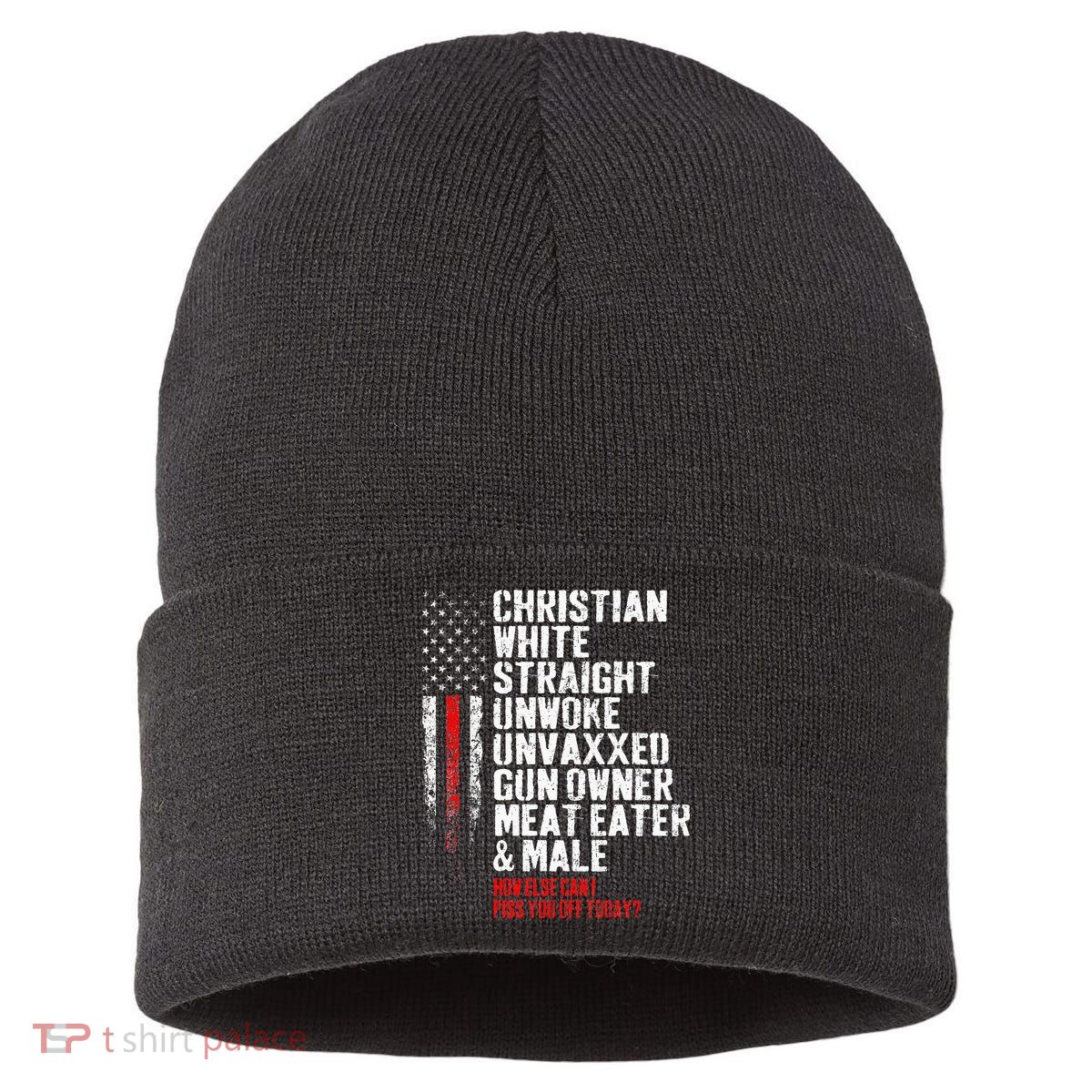 Christian White Straight Unwoke Unvaxxed Gun Owner Sustainable Knit Beanie