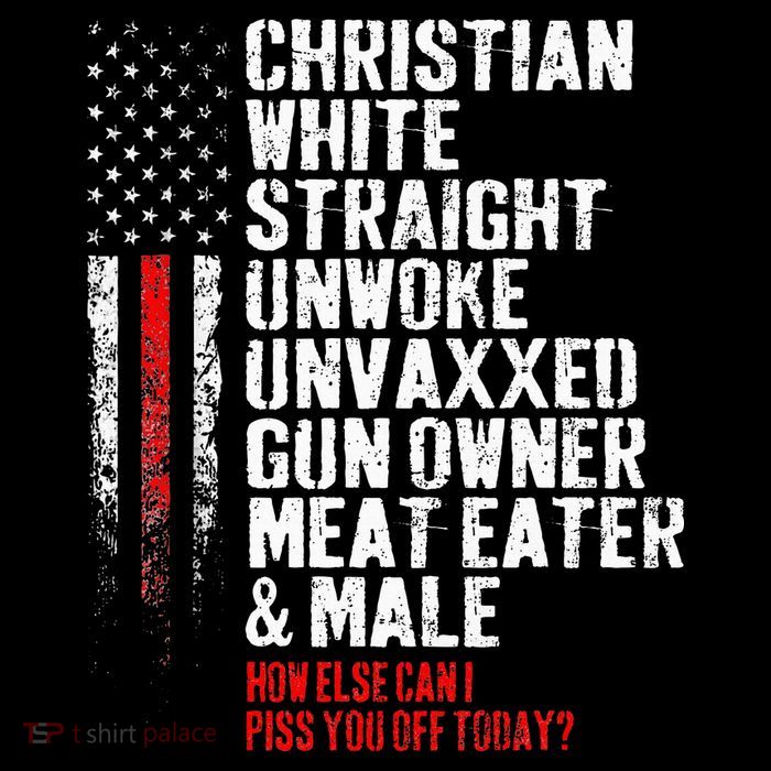 Christian White Straight Unwoke Unvaxxed Gun Owner Womens T-Shirt