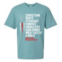 Christian White Straight Unwoke Unvaxxed Gun Owner Sueded Cloud Jersey T-Shirt