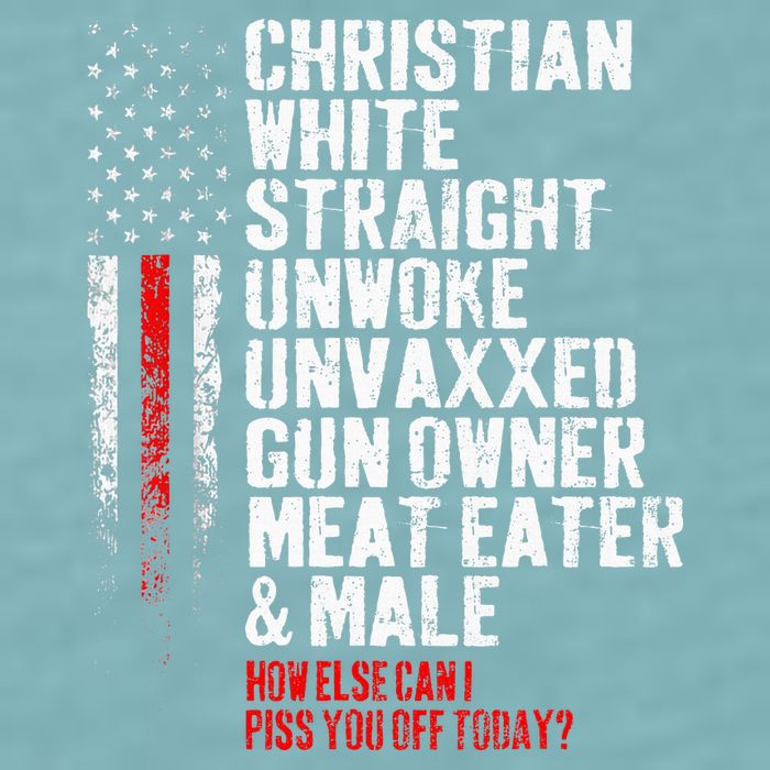 Christian White Straight Unwoke Unvaxxed Gun Owner Sueded Cloud Jersey T-Shirt