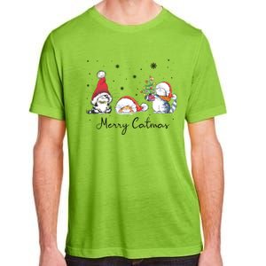 Cats With Santa Hat Merry Catmas Cat Lover Christmas Gift Cool Gift Adult ChromaSoft Performance T-Shirt