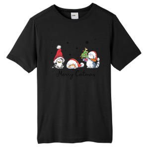 Cats With Santa Hat Merry Catmas Cat Lover Christmas Gift Cool Gift Tall Fusion ChromaSoft Performance T-Shirt