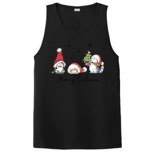 Cats With Santa Hat Merry Catmas Cat Lover Christmas Gift Cool Gift PosiCharge Competitor Tank