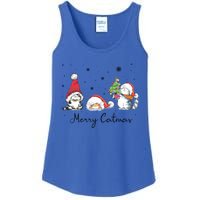 Cats With Santa Hat Merry Catmas Cat Lover Christmas Gift Cool Gift Ladies Essential Tank