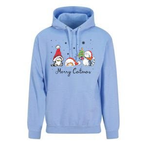 Cats With Santa Hat Merry Catmas Cat Lover Christmas Gift Cool Gift Unisex Surf Hoodie