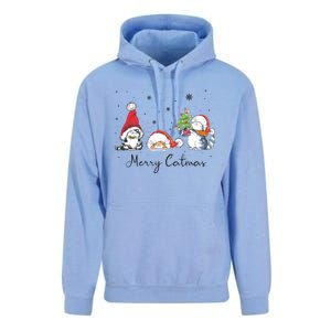 Cats With Santa Hat Merry Catmas Cat Lover Christmas Gift TShirt Unisex Surf Hoodie