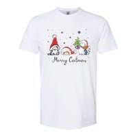 Cats With Santa Hat Merry Catmas Cat Lover Christmas Gift TShirt Softstyle CVC T-Shirt