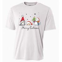 Cats With Santa Hat Merry Catmas Cat Lover Christmas Gift TShirt Cooling Performance Crew T-Shirt