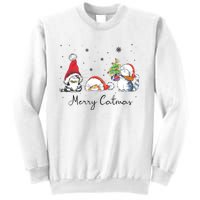 Cats With Santa Hat Merry Catmas Cat Lover Christmas Gift TShirt Sweatshirt