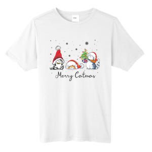 Cats With Santa Hat Merry Catmas Cat Lover Christmas Gift TShirt Tall Fusion ChromaSoft Performance T-Shirt