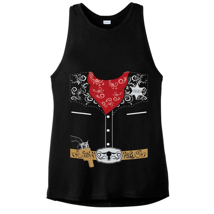 Cute Western Sheriff Costume For Kids Easy Halloween Ladies PosiCharge Tri-Blend Wicking Tank