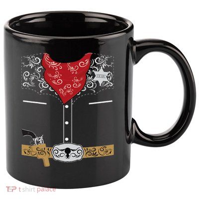 Cute Western Sheriff Costume For Kids Easy Halloween 11oz C Handle Ceramic Mug