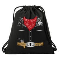 Cute Western Sheriff Costume For Kids Easy Halloween Drawstring Bag