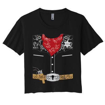 Cute Western Sheriff Costume For Kids Easy Halloween Crop Top