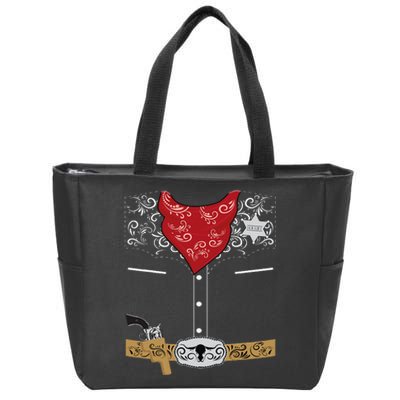 Cute Western Sheriff Costume For Kids Easy Halloween Zip Tote Bag