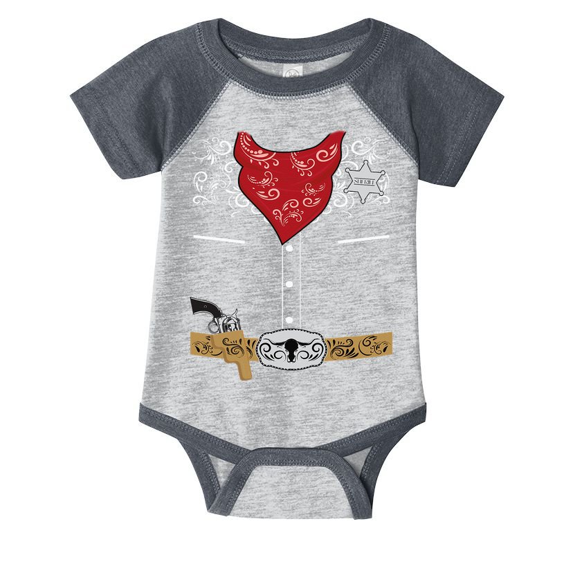 Cute Western Sheriff Costume For Kids Easy Halloween Infant Baby Jersey Bodysuit