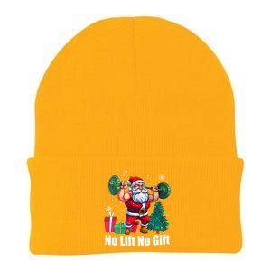 Christmas Workout Santa Claus No Lift No Gift Knit Cap Winter Beanie