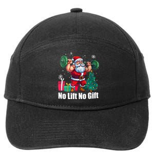 Christmas Workout Santa Claus No Lift No Gift 7-Panel Snapback Hat