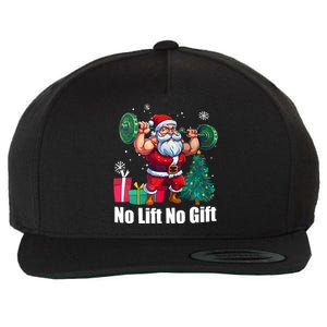 Christmas Workout Santa Claus No Lift No Gift Wool Snapback Cap