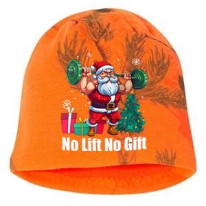 Christmas Workout Santa Claus No Lift No Gift Kati - Camo Knit Beanie