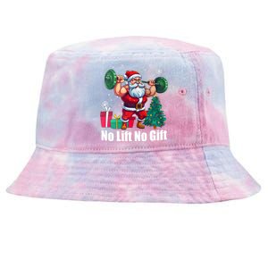 Christmas Workout Santa Claus No Lift No Gift Tie-Dyed Bucket Hat